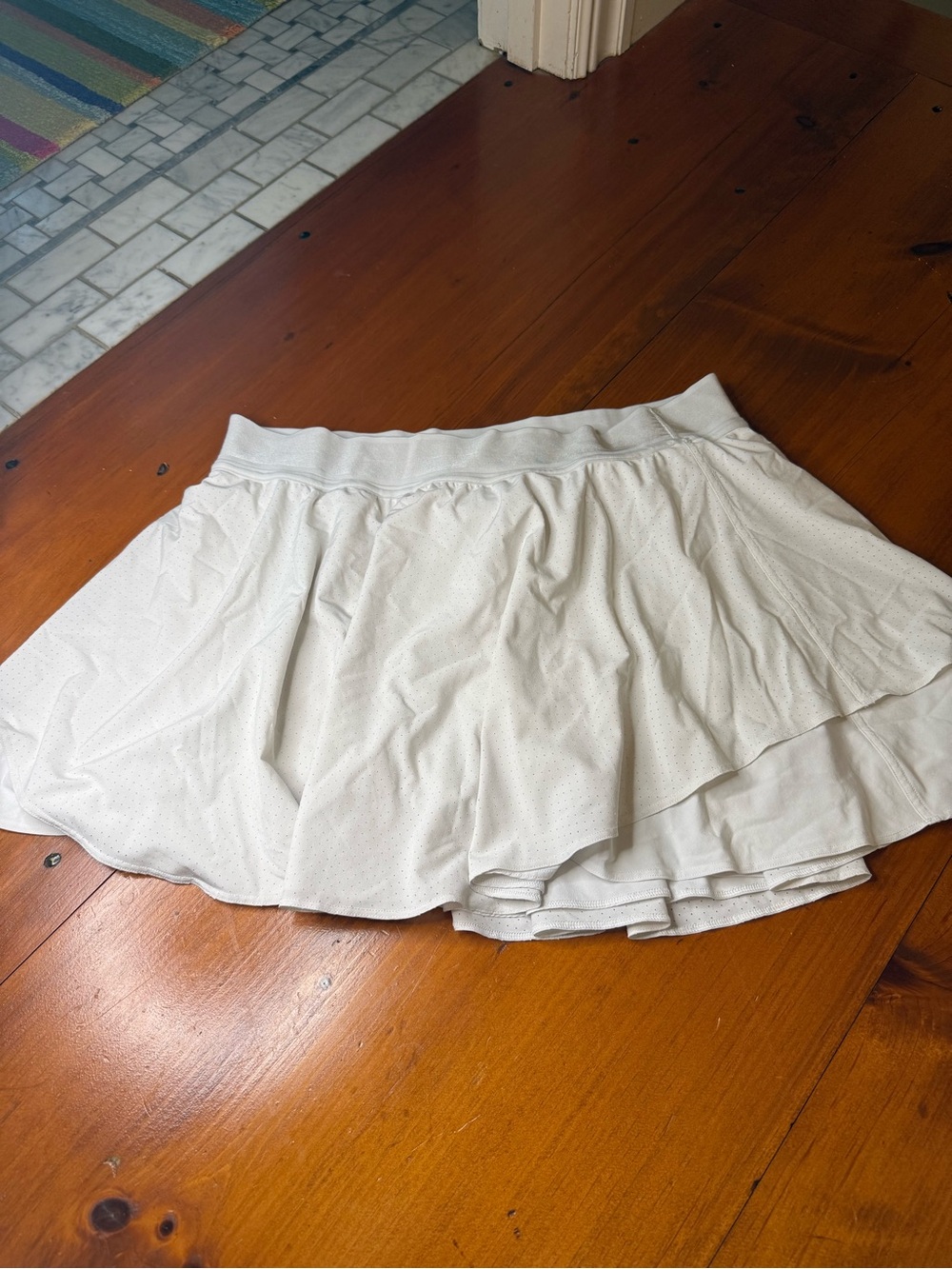 White Layered tennis skort